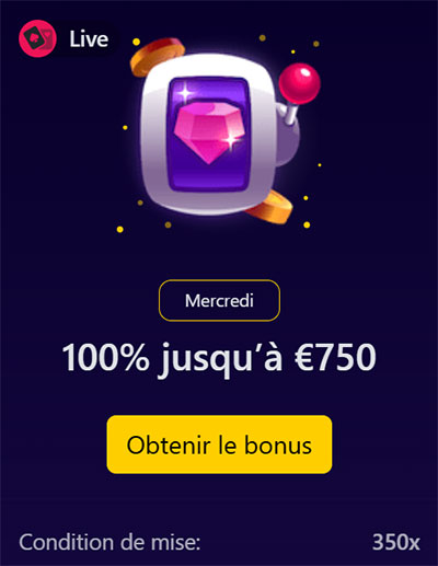 bonus lundi casino slottio