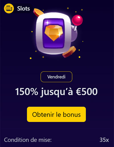 bonus vendredi slottiocasino